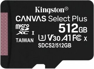 Kingston Canvas Select Plus 512 GB (SDCS2/512GB) microSD kullananlar yorumlar